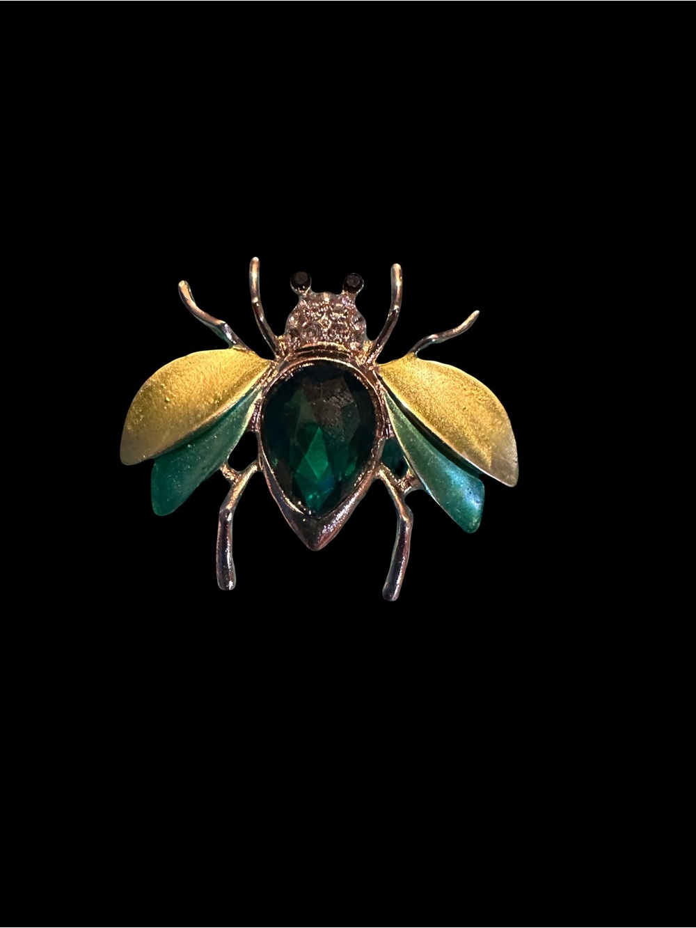 Green & Gold Bee Brooch Pin - Women Jewelry